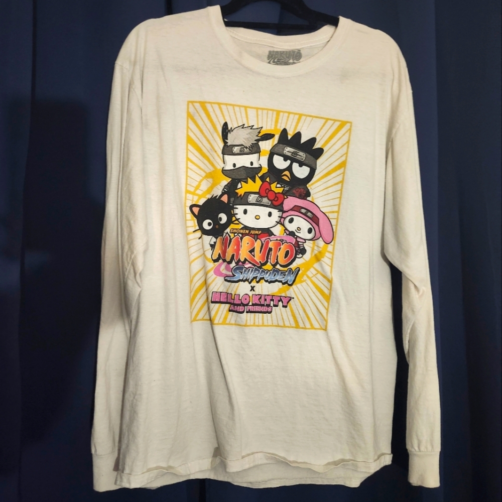 Naruto Shippuden x Hello Kitty and Friends long sleeve, white top